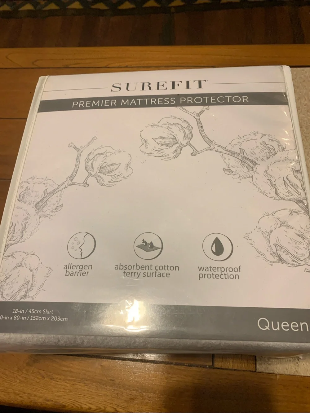 SureFit Premier Mattress Protector Queen Size NEW Waterproof allergen Barrier